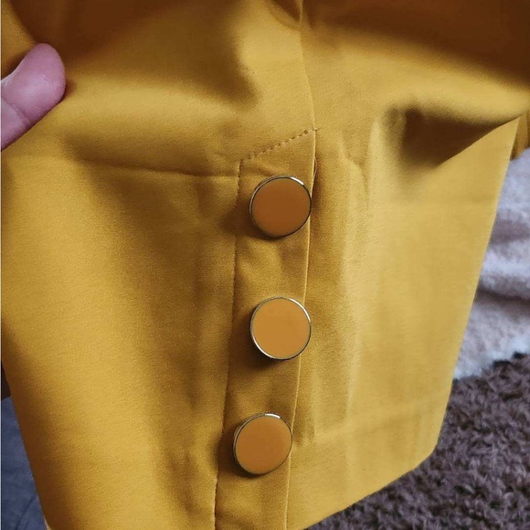 Lane Bryant Yellow The Laney Wide Leg Crop - Picture 4 of 6